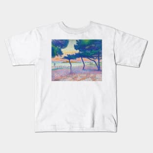 St. Clair Beach by Henri-Edmond Cross Kids T-Shirt